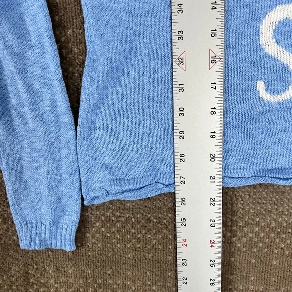 Lilly Pulitzer Sun Sand Sea Blue Pippy Knit Sweater Womens Small Cotton Blend - Picture 6 of 6